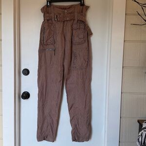 Pete & Greta Poplin Cargo Pants Ashen Brown johnny was size 8